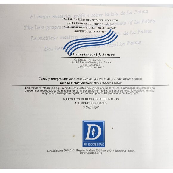 La Palma U Jardin Natural Book Juan José Santos Spain Photographs English Text - Picture 9 of 12